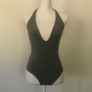 Olive green body suit